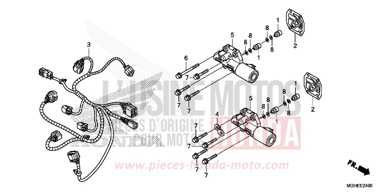 LINEAR SOLENOID for VFR1200X Dual Clutch CANDY PROMINENCE RED (R342) from 2014